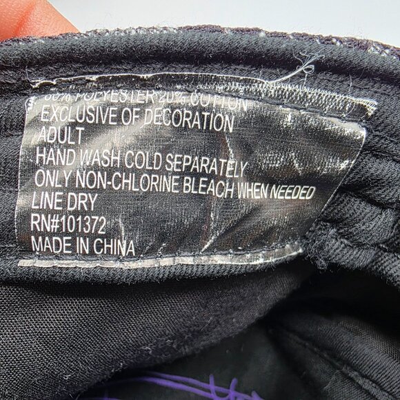 Nightmare Before Christmas Jack Skellington Adult Gray Herringbone Cap Purple - Picture 6 of 9